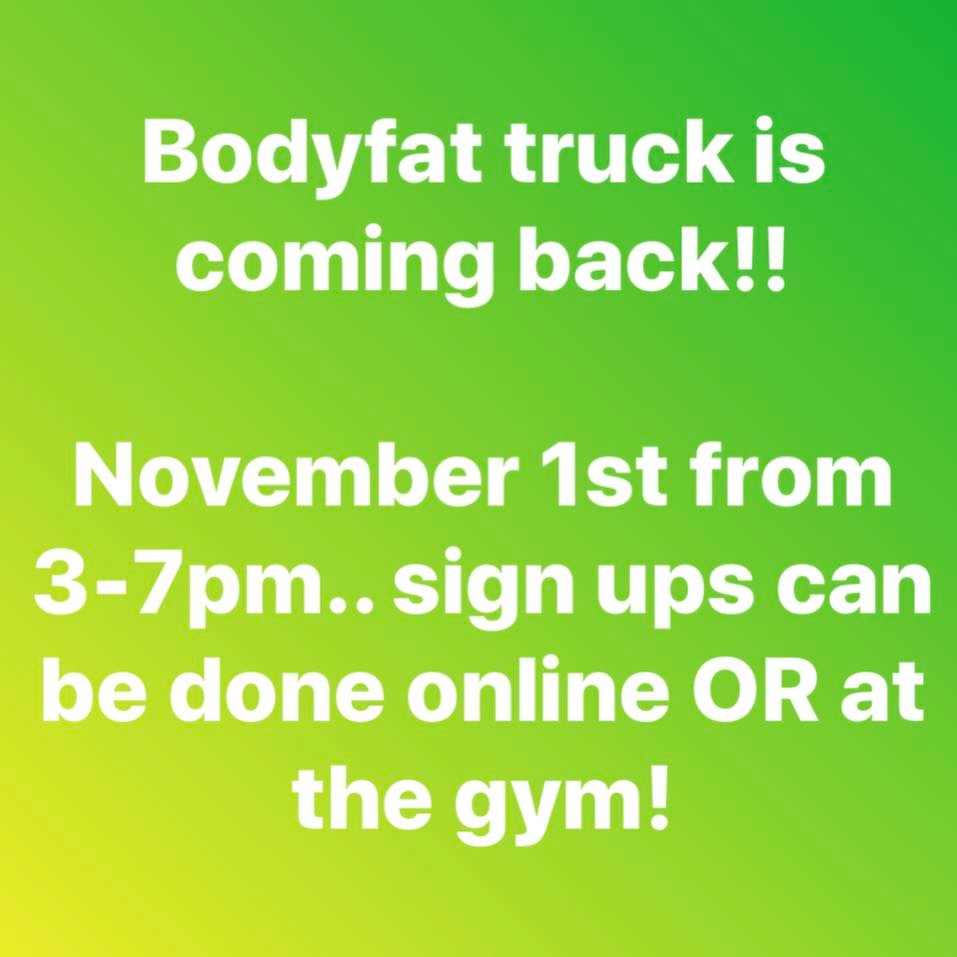 Due to popular demand, we’re bringing the hydrostatic bodyfat test back to HAC! 
November 1st from 3pm-7pm.
@hidden_alley_crossfit 
623 Bitritto ct, Ste F
Modesto, ca 95356
Stay tuned for more details! 
#HAC #hiddenalleycrossfit #bodyfat #bodyfattesting #bodycomposition #fitness