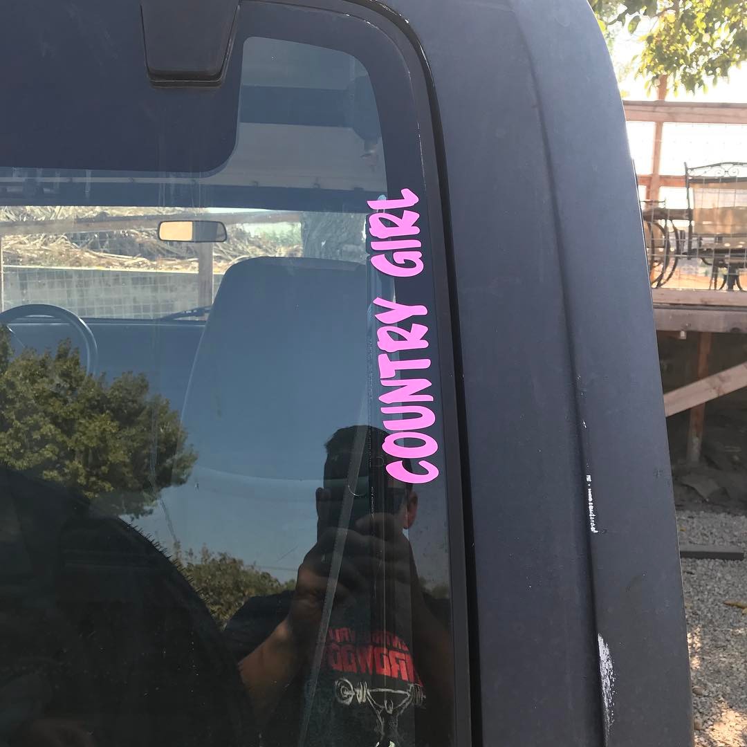 What my friends do to my car when I leave it @fiscalinicheese. Thanks guys. Love the placement of the sticker. This took some thinking. #countrygirl #fiscalinifarms