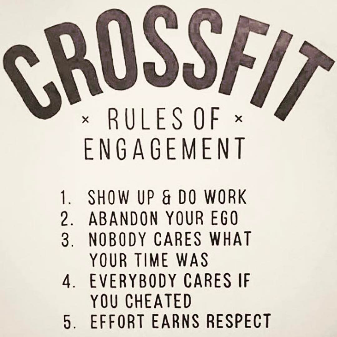 Word. #hiddenalleycrossfit #HAC #crossfit #showup #ego #dontcheat #effort #respect @crossfit