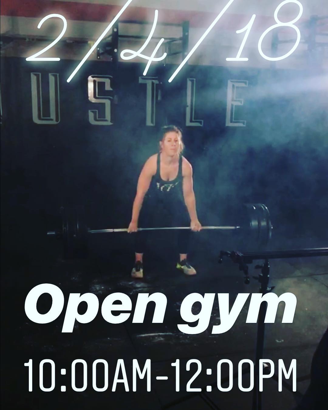 Open gym today from 10:00am-12:00pm! Get in, grab a bar, lift something heavy