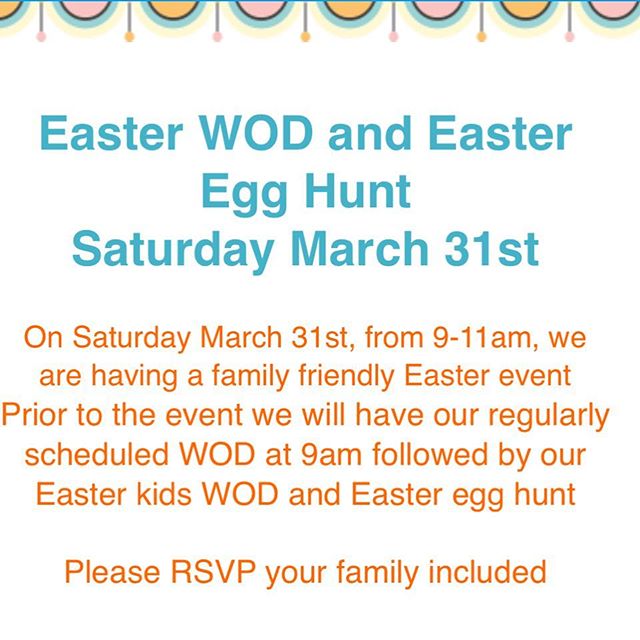 Don’t forget! Easter egg hunt this morning for the HAC kids