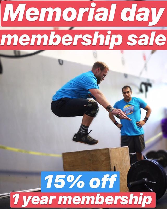Offer lasts from now until Memorial day! 15% off membership! $99/month with a 1 year agreement!! Can’t beat the deal