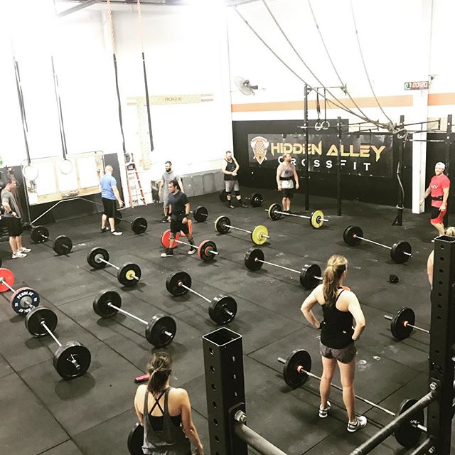 Our favorite bar on a Saturday morning! Great workout today that included a 20 min AMRAP of various movements followed up by a clean ladder to end the day! @hidden_alley_crossfit is coming up on its 4 year affiliation anniversary in October and its moments like today that solidify why we do what we do. The community here is so tight and so incredibly motivating, and it’s been 100% an organic development. I don’t know how we’ve been so lucky to have gained the members that we have, but it seems as though it just keeps getting better and better