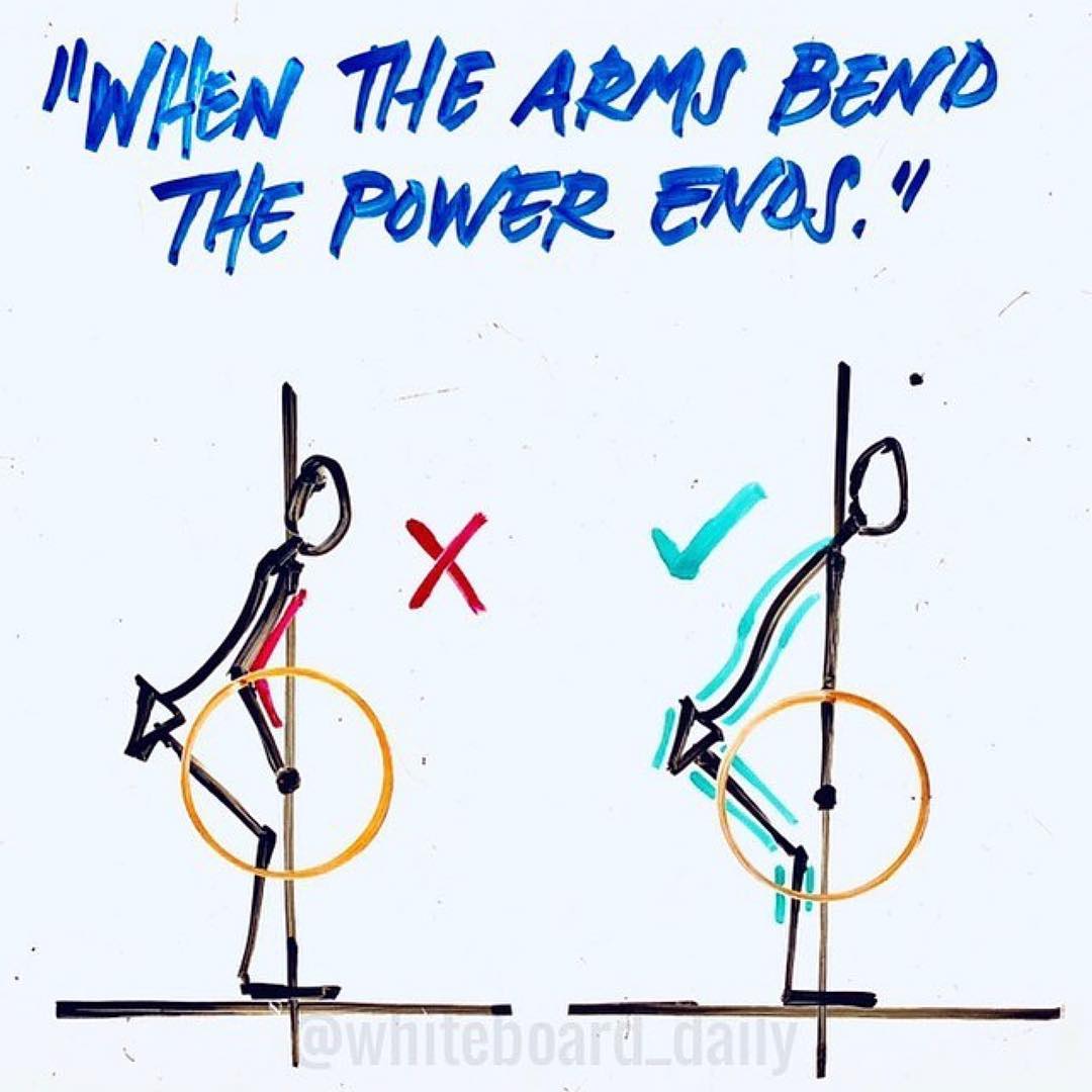 Something for the fam to think about in today’s EMOM! Keep those arms long! Engage the lats, and point the knuckles down to the floor to keep the bar close to the body
