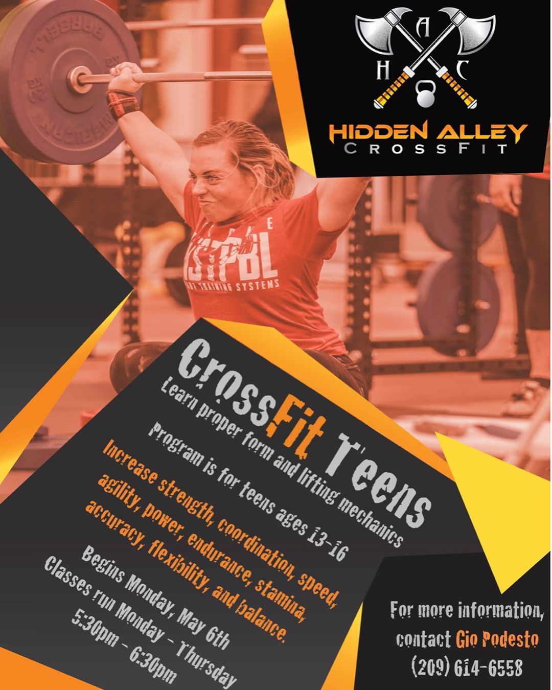 CrossFit Teens program starts May 6th! Classes will be ran Monday-Thursday from 5:30-6:30pm. No contracts, flexible pricing options, and all the right type of training for ages 13-16 years of age! DM for more details or call/text the number on the flyer