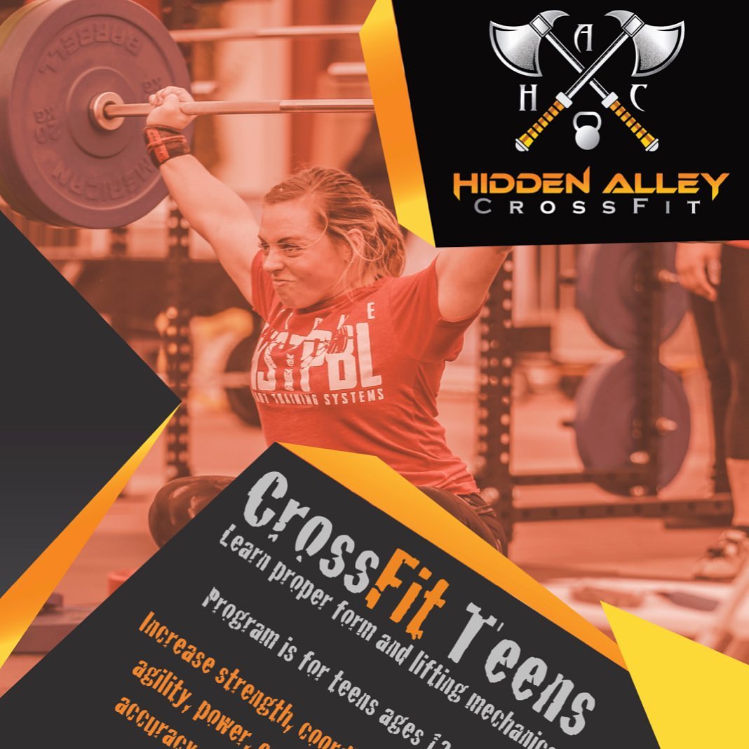 ?6 days until we launch the CrossFit Teens program! ?

We are so excited to open the doors to an age group with such a huge need for strength and conditioning. Youth performance training is where I found my love for strength and conditioning when I started my own program at the KZONE (baseball training facility) in 2011. It LITERALLY started my business and drove my interest to CrossFit because I felt like strength and conditioning was truly the best overall fitness program. I knew there was a huge need, for not just athletes but, for EVERYONE to squat, deadlift, press, Olympic lift, jump, run and utilize body weight gymnastics. Needless to say, if it wasn’t for youth performance training, @hidden_alley_crossfit wouldn’t exist. ?

Now, we get to mend the two, and I couldn’t be more excited to see these teenagers learn what their bodies are capable of doing