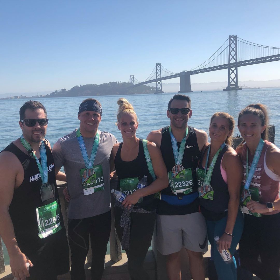 1/2 marathon in the books! So glad we did this.. solid crew, solid scenery, and a solid cheer squad to finish the run! Thank you @drbradymarshall for motivating us to do something out of our comfort zone. And thank you @daniellefiscalini and @anniemarshall for setting the tone for a 9:14 pace. Next time we’re under 2:00! Most importantly, bless the Marshall family and the reason we decided to do this run. That one is for Tony @anniemarshall @daniellefiscalini @cecepictureperfect @heck1star @sserrano2 @a_wesson @drbradymarshall