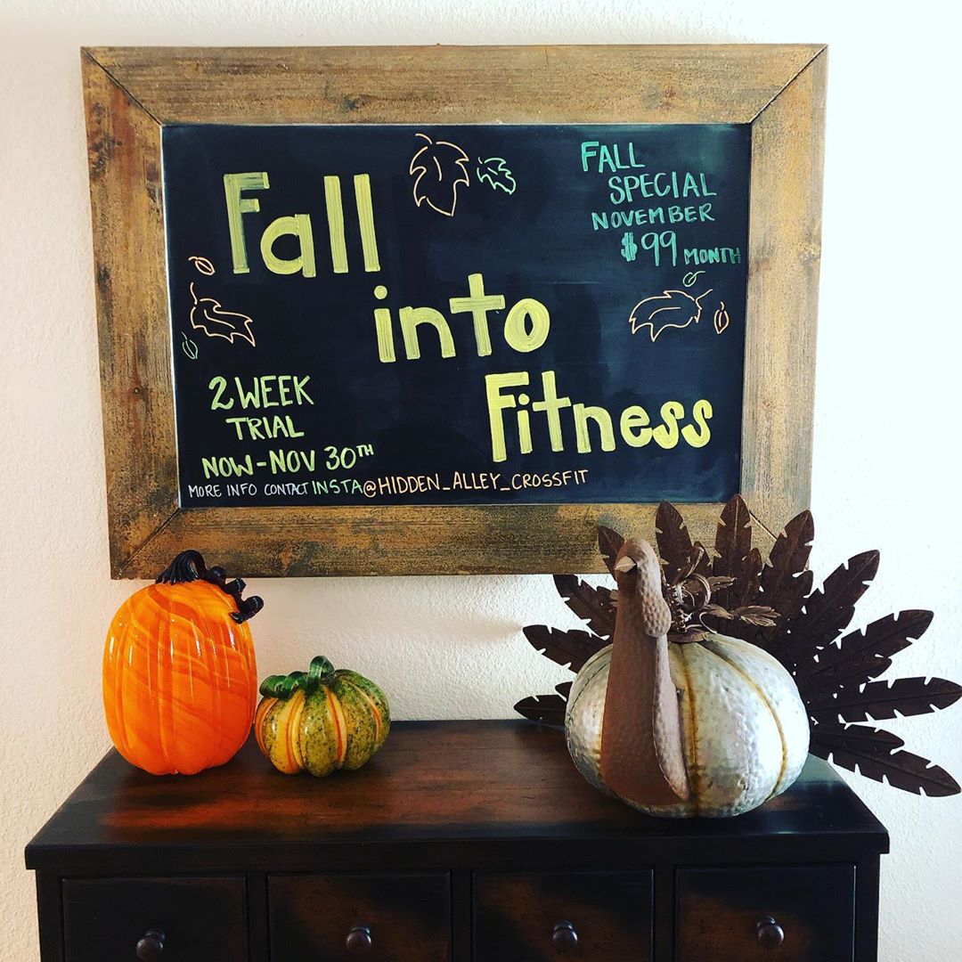 Don’t FALL into bad habits, FALL into fitness. We’re still running a fall special $99 a month contracted. A little intimidated that’s ok our two week free trial is also happening now through the end of November. Stop in or grab passes for you friends! Now is the time to get ahead of the holidays and create a healthy routine