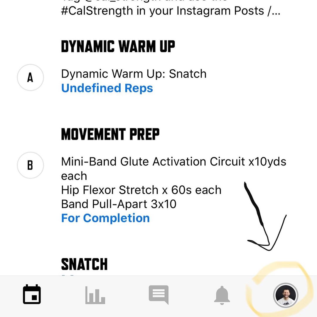 For HAC members:
To access our home program, (1) open your train heroic app
(2) click on the profile picture of yourself at the bottom (picture #1)
(3) Next, click on the settings wheel on the top right side of your screen (picture #2)
(4) Lastly, select “My training” and enter the access code provided to you (picture #3)

The access code will be granted to members who DM and request it.